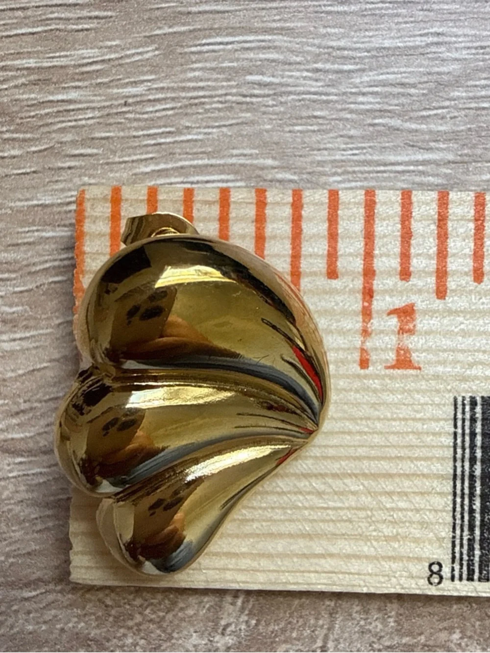 Chunky Gold‎ Wings Earrings 1